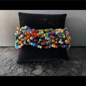 Multi Colored Multi Strand Beaded Bracelet